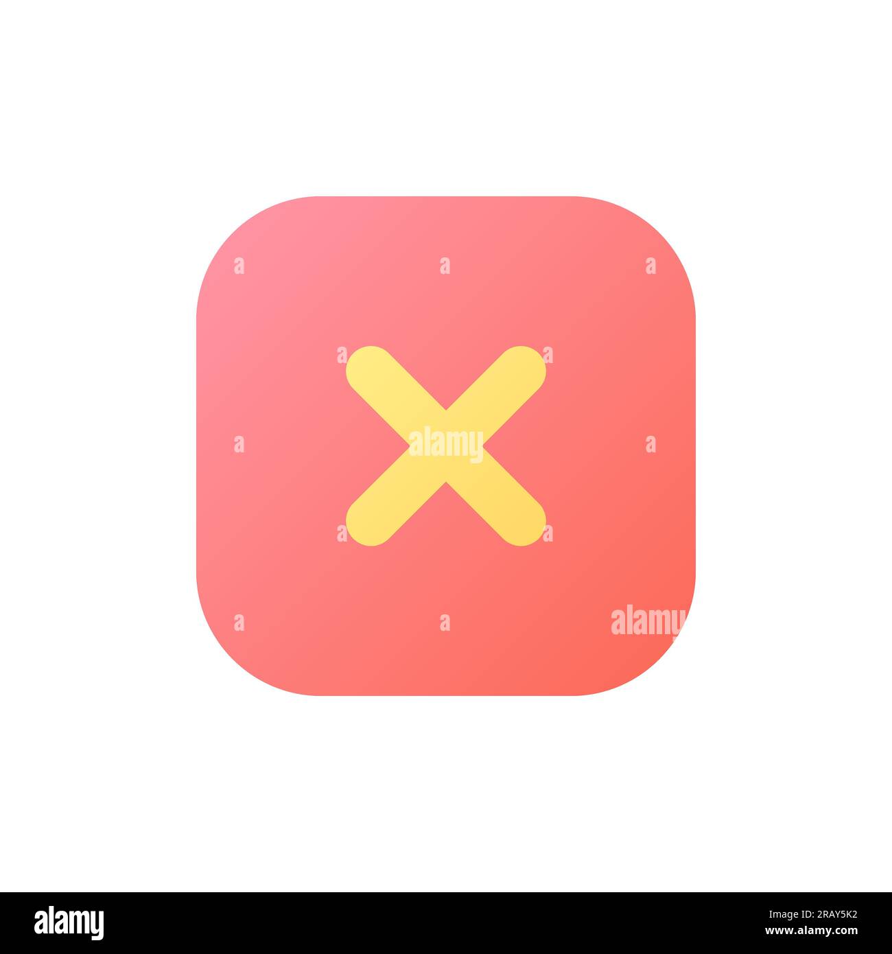 Close button pixel perfect flat gradient color ui icon Stock Vector