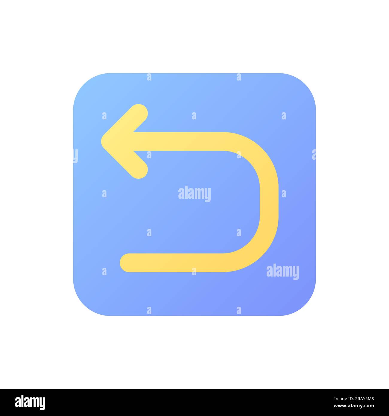 Backward arrow pixel perfect flat gradient color ui icon Stock Vector