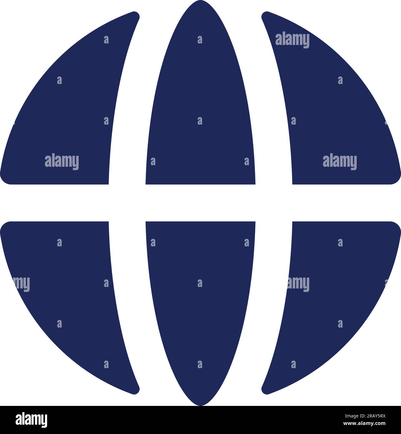 Globe black glyph ui icon Stock Vector