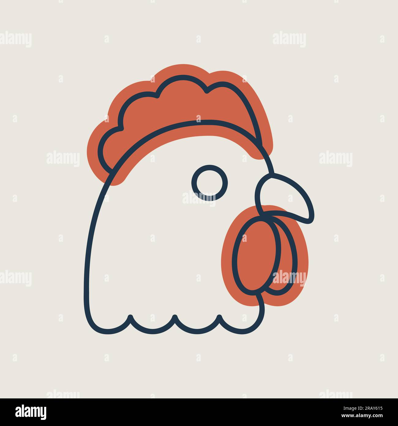 Chicken isolated icon. Animal head. Farm sign. Graph symbol for your ...