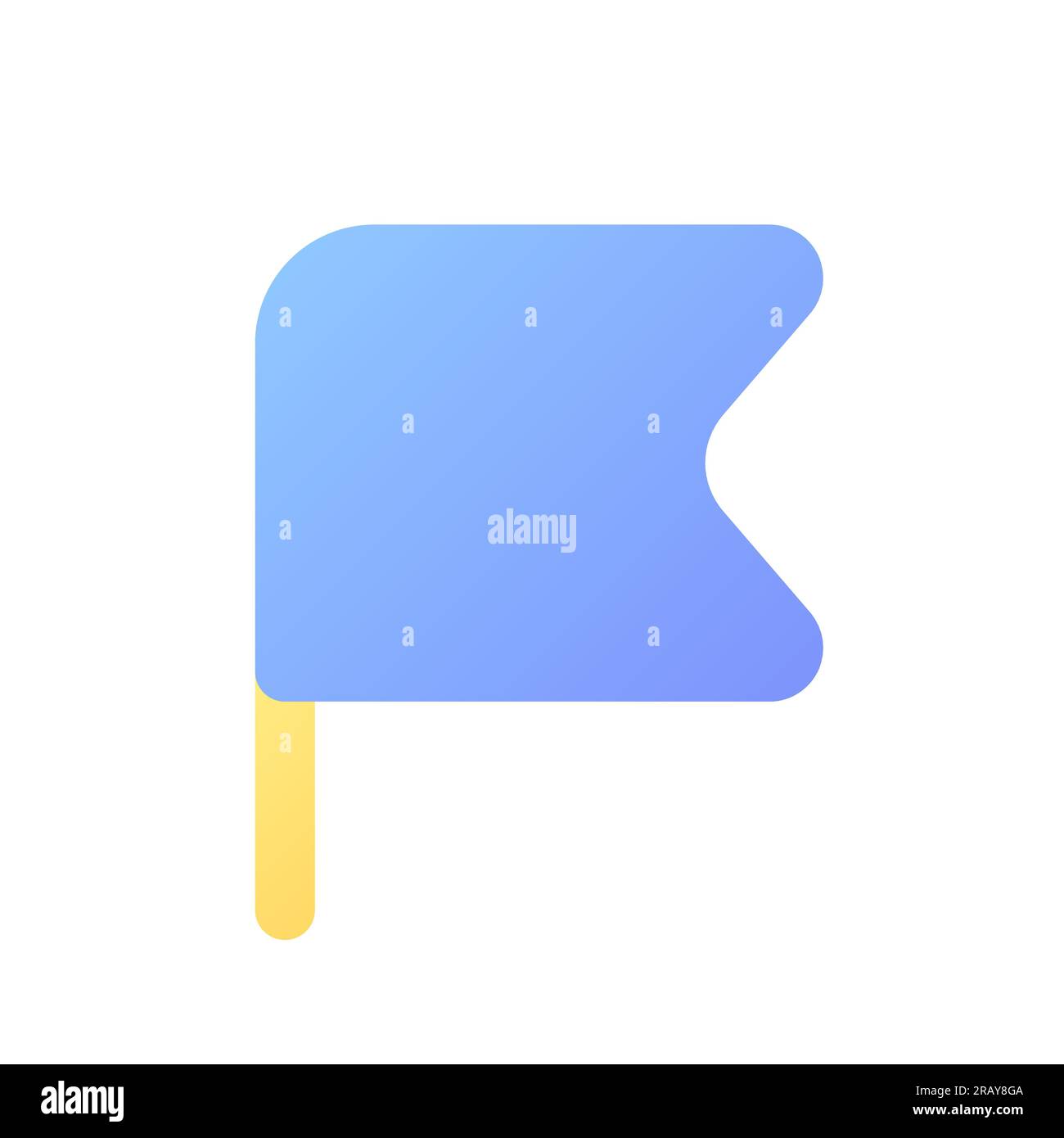 Flag pixel perfect flat gradient color ui icon Stock Vector