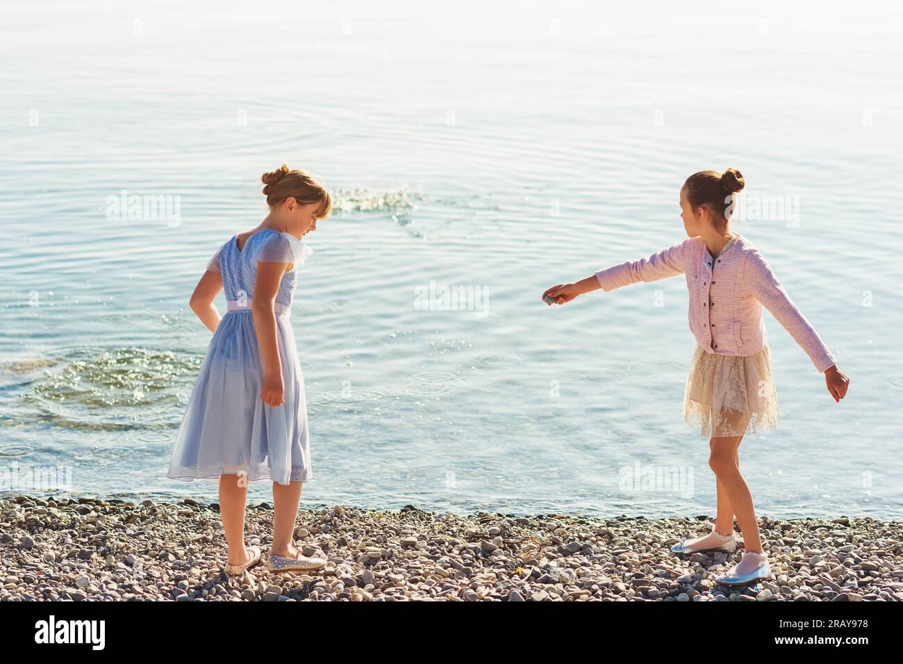 Beautiful preteen girl wearing life hi res stock photography and