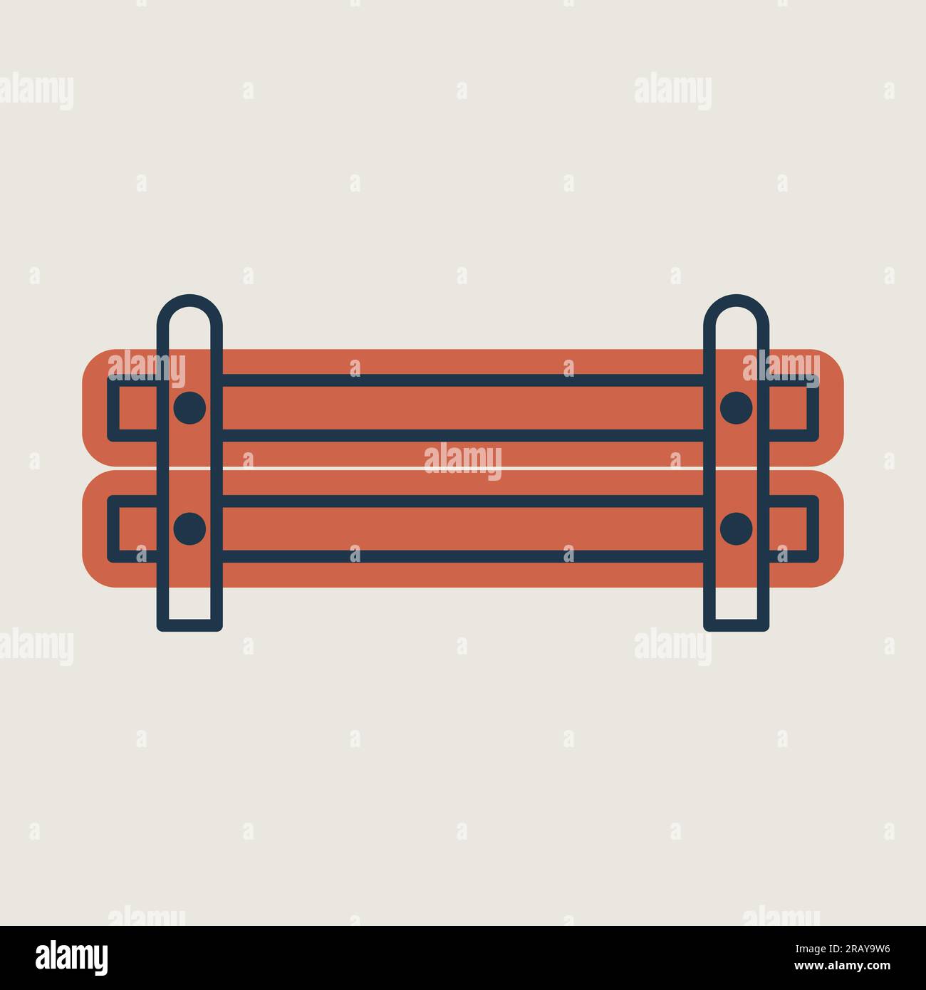 Wooden farm fence from crossed planking icon. Farm animal sign. Graph ...