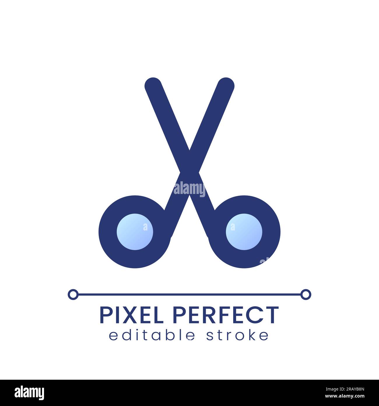 Cut pixel perfect gradient fill ui icon Stock Vector