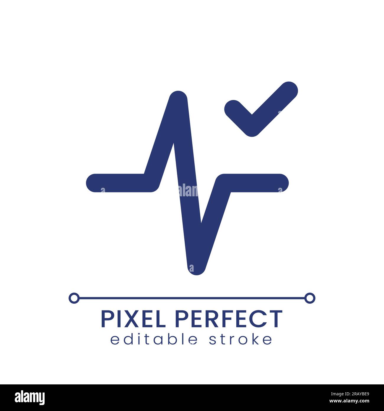 Heartbeat animation effect applying pixel perfect gradient fill ui icon Stock Vector