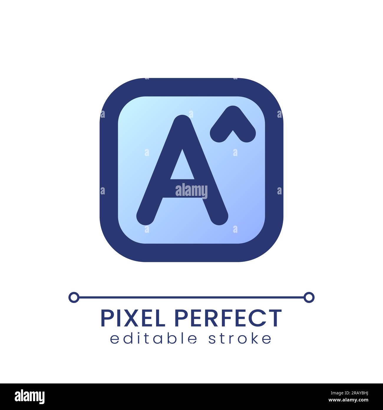 Text size pixel perfect gradient fill ui icon Stock Vector