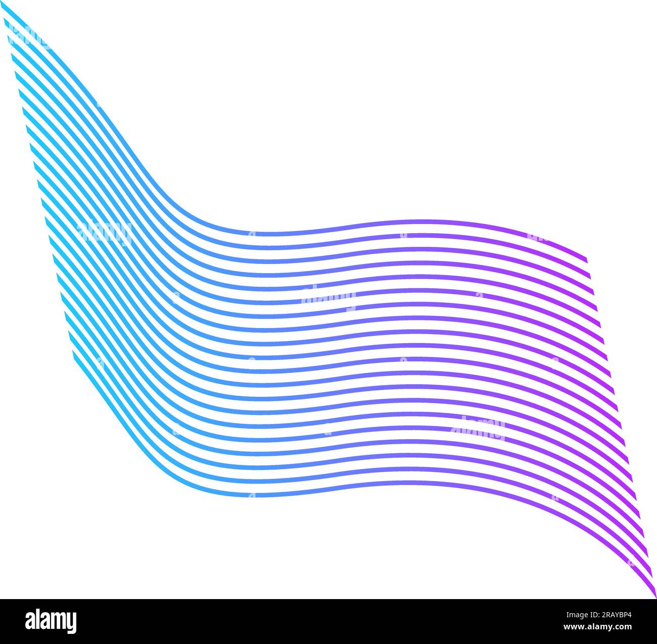 Multiple blue purple gradient waves brochure element design Stock Vector