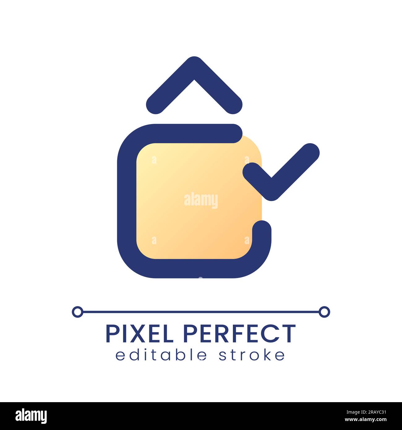 Jump animation applying pixel perfect gradient fill ui icon Stock Vector
