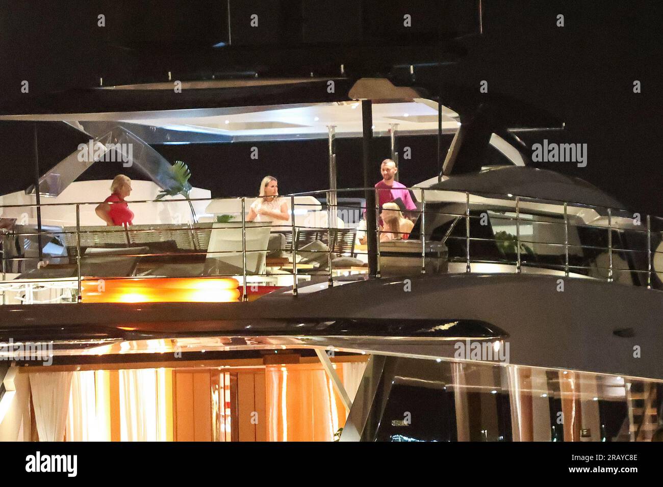 Split, Croatia. 22nd June, 2023. Croatia midfielder Marcelo Brozovic is seen with his wife Silvija at yacht in Split, Croatia on July 5, 2023. Marcelo has become the latest name who has joined Cristiano Ronaldo Al-Nassr club in Saudi Arabia after signing a contract worth 100 million euros. Photo: Ivana Ivanovic/PIXSELL Credit: Pixsell/Alamy Live News Stock Photo