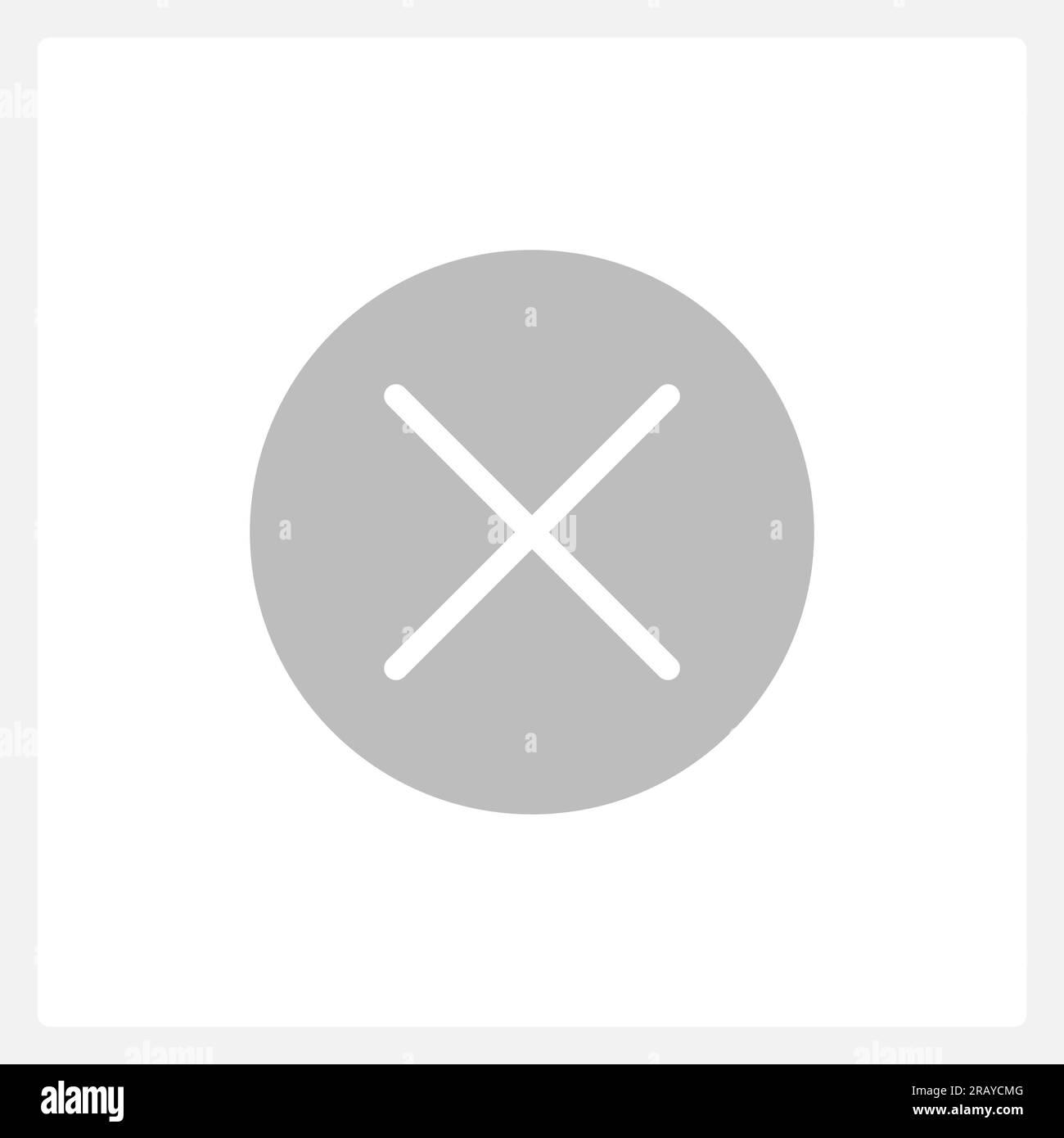 Active reject button UI element template Stock Vector