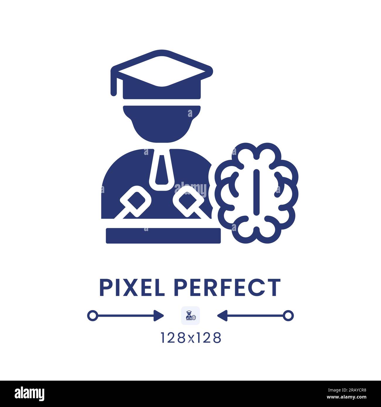 Neuro influencer black solid desktop icon Stock Vector