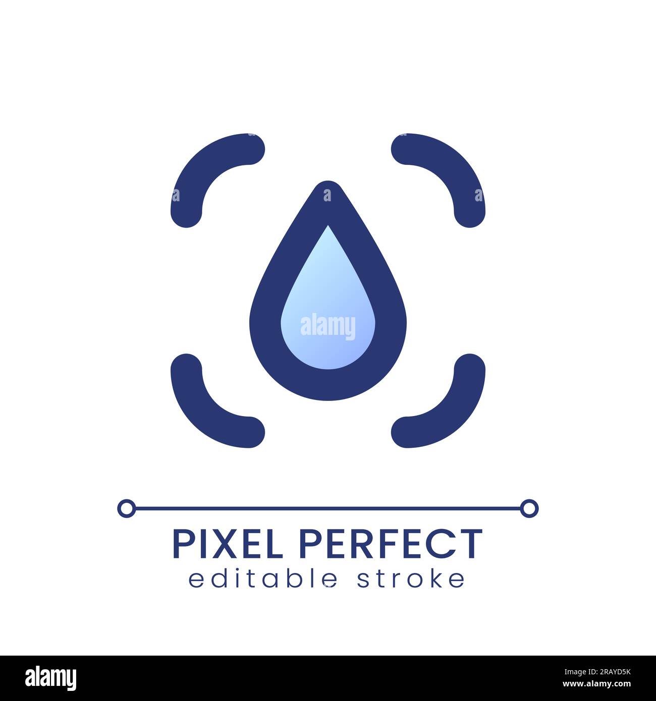 Blur transition pixel perfect gradient fill ui icon Stock Vector