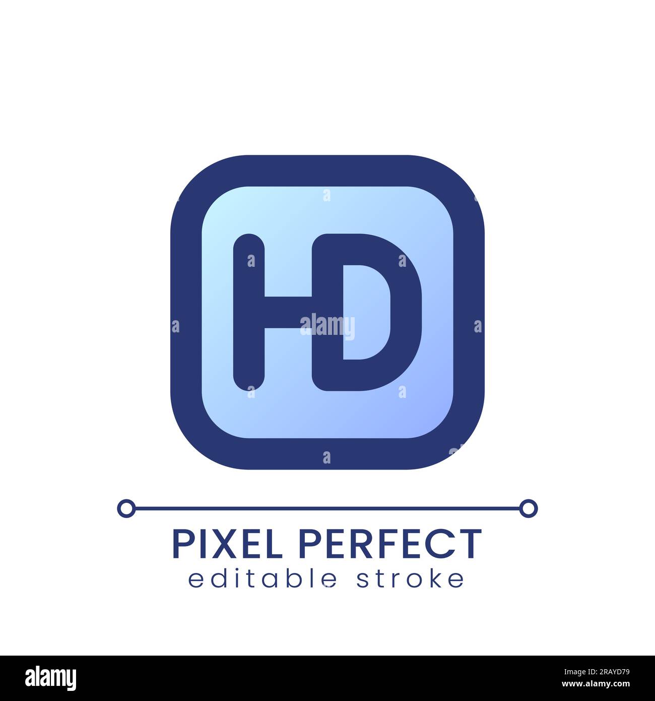 HD format pixel perfect gradient fill ui icon Stock Vector