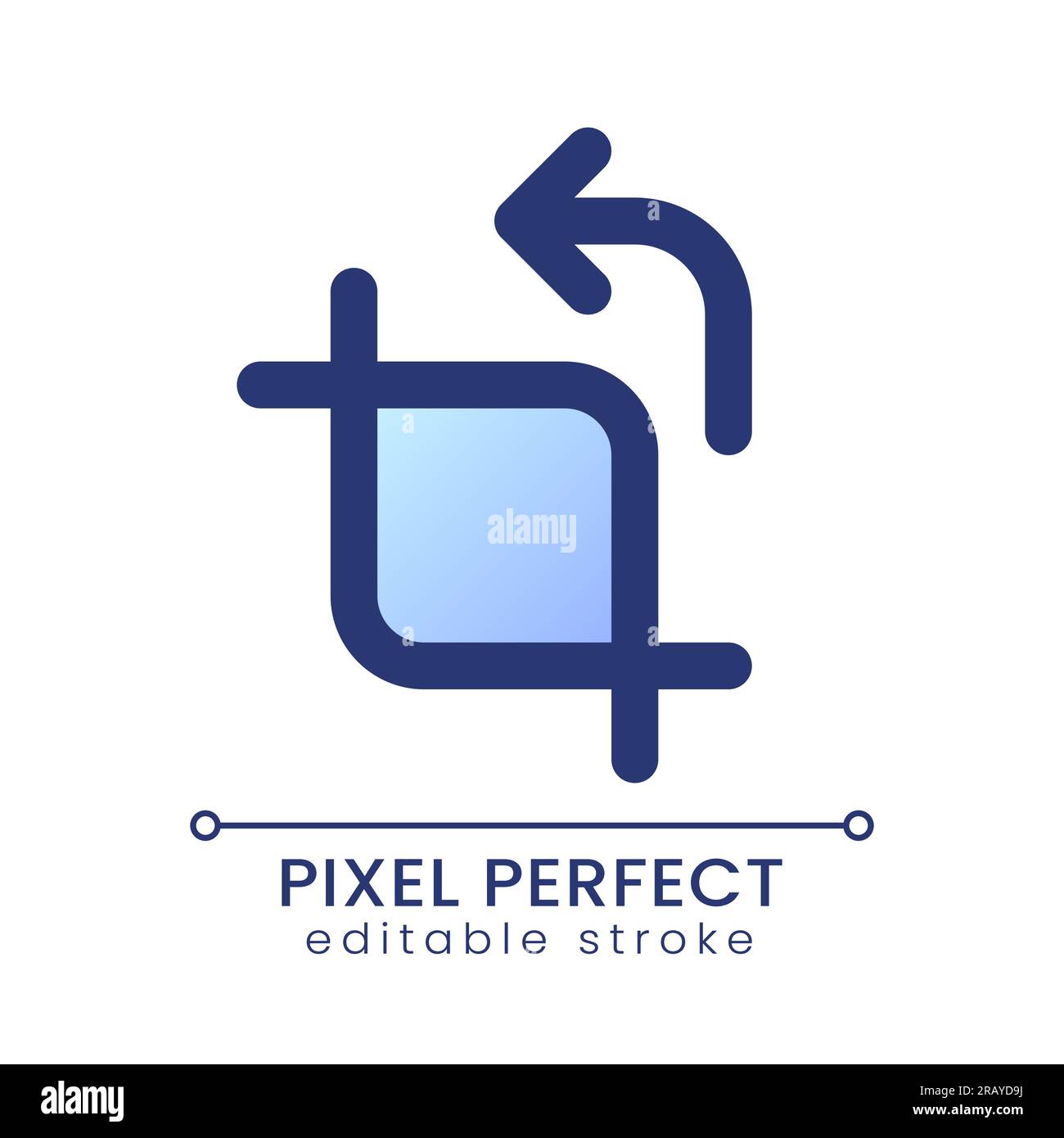 Cropping pixel perfect gradient fill ui icon Stock Vector