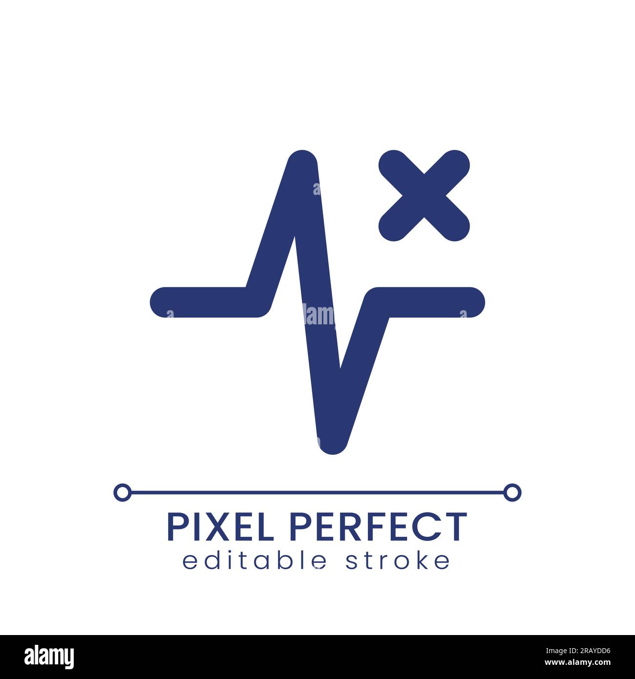 Removed pulse animation pixel perfect gradient fill ui icon Stock Vector