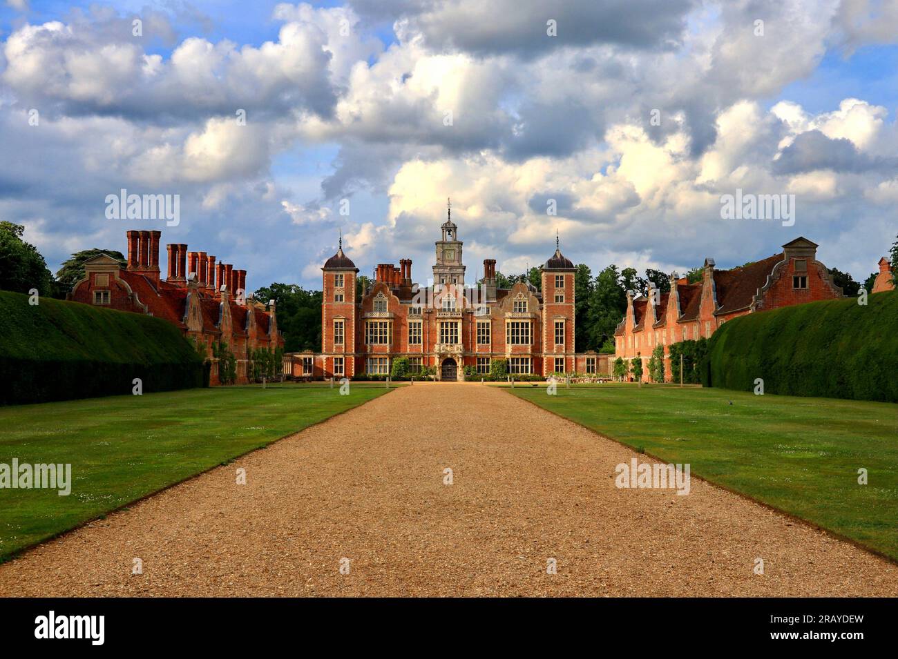 The driveway leading to Blickling Hall. Stock Photo