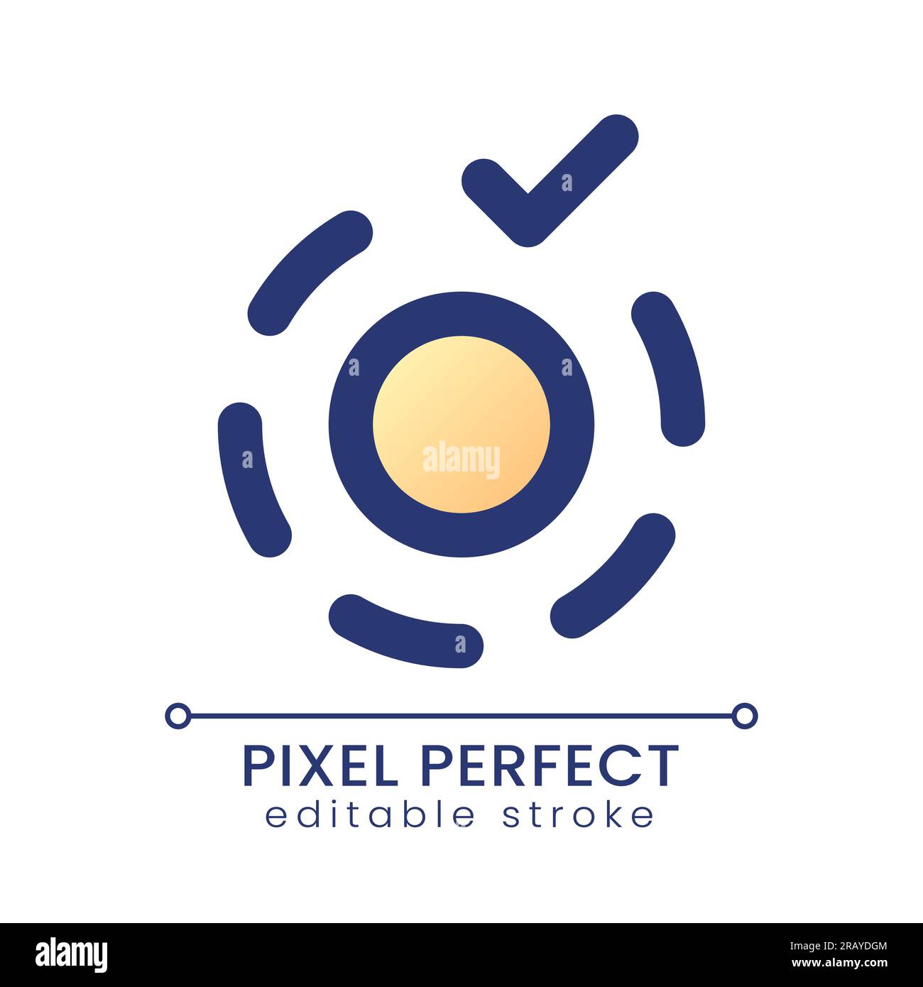 Apply breathe animation effect pixel perfect gradient fill ui icon Stock Vector