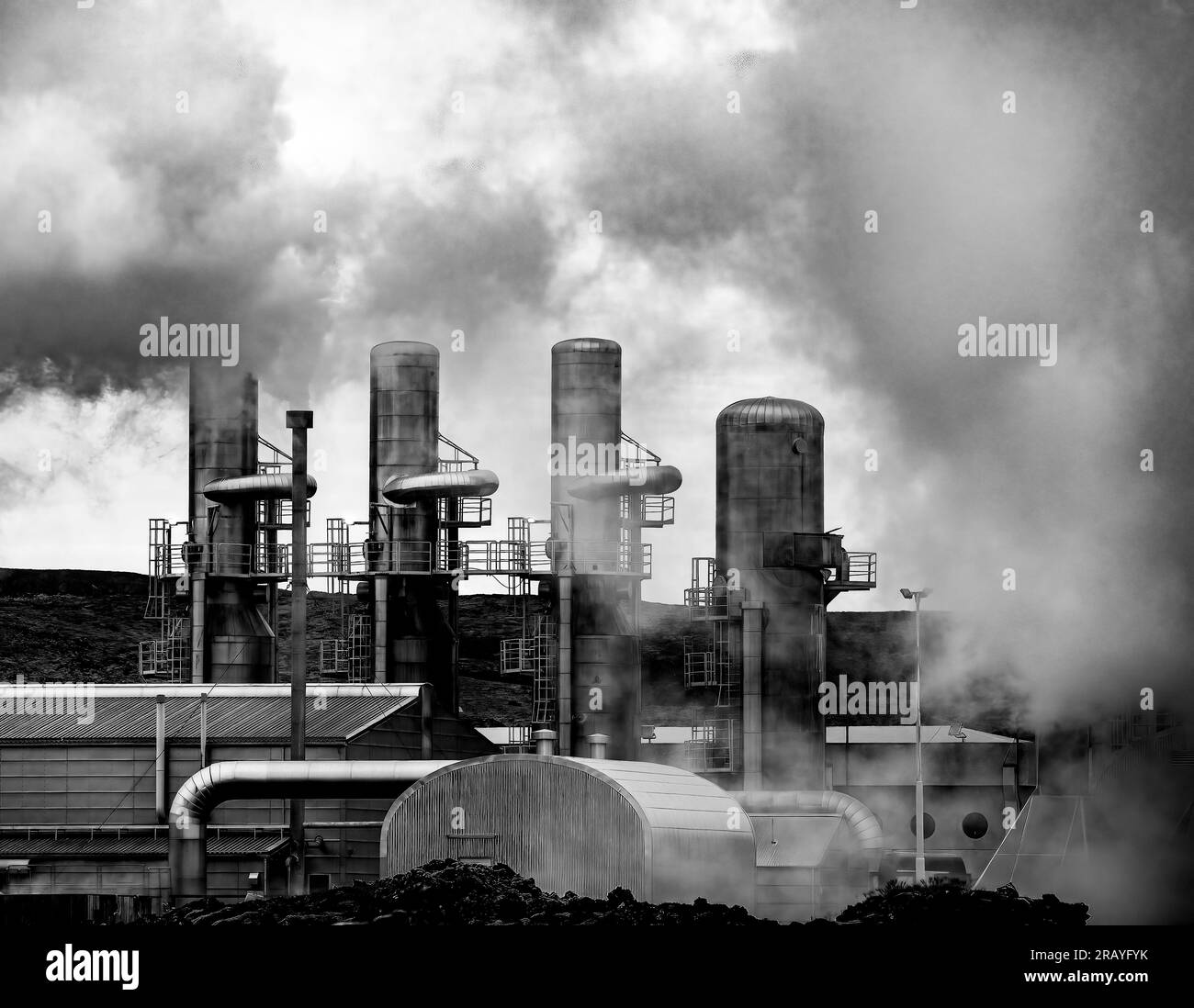 Geothermal electricity Black and White Stock Photos & Images - Alamy