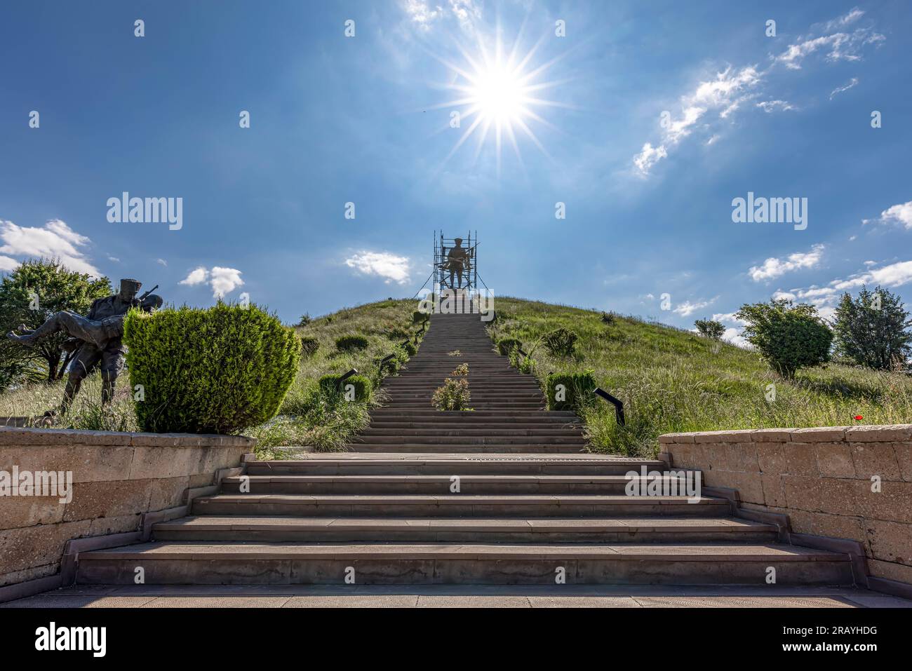 Afyon, Dumlupınar, Türkiye 30 Haziran 2023;Victory Monuments and cemetery in Dumlupinar.The Battle of Dumlupinar was the last battle in the Greco-Turk Stock Photo