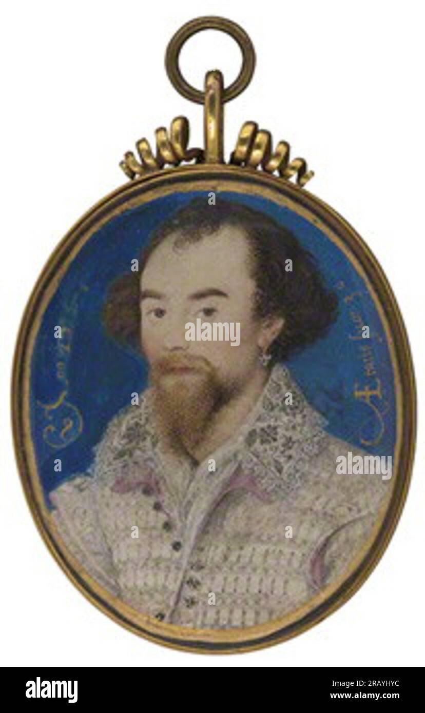 George Clifford, 3rd Earl of Cumberland 1588 by Nicholas Hilliard Stock Photo