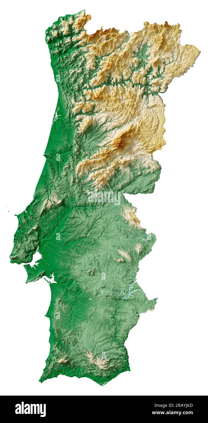 Wall Mural 3D Map of Portugal 