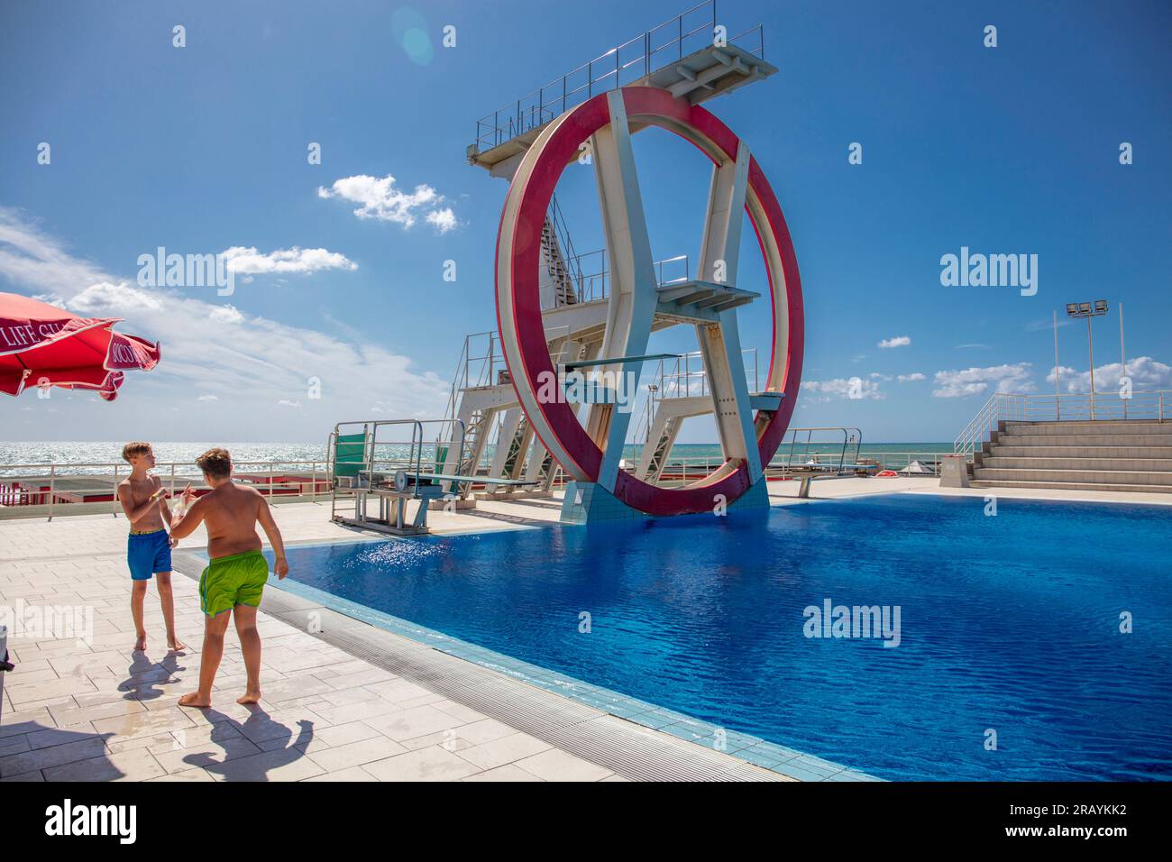 Kursaal establishment, with the restaurant and trampoline designed by ...
