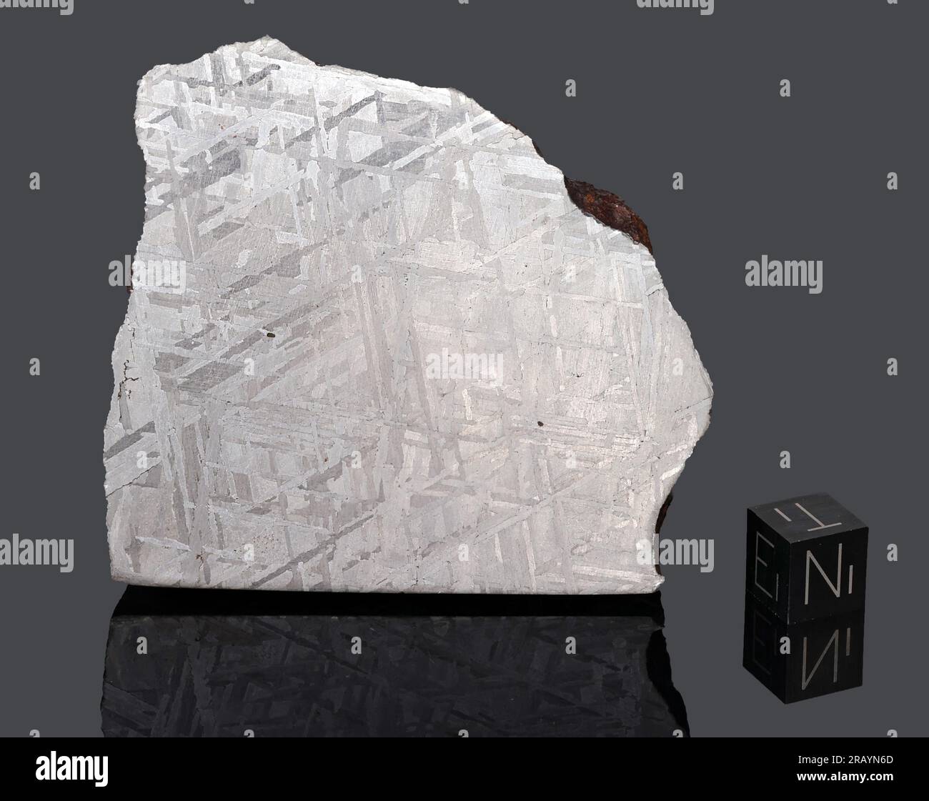 CERRO DEL INCA - Found 1997, Chuquicamata, Chile.  Iron Octahedrite IIIF. Total mass recovered 20.6 kg. Stock Photo