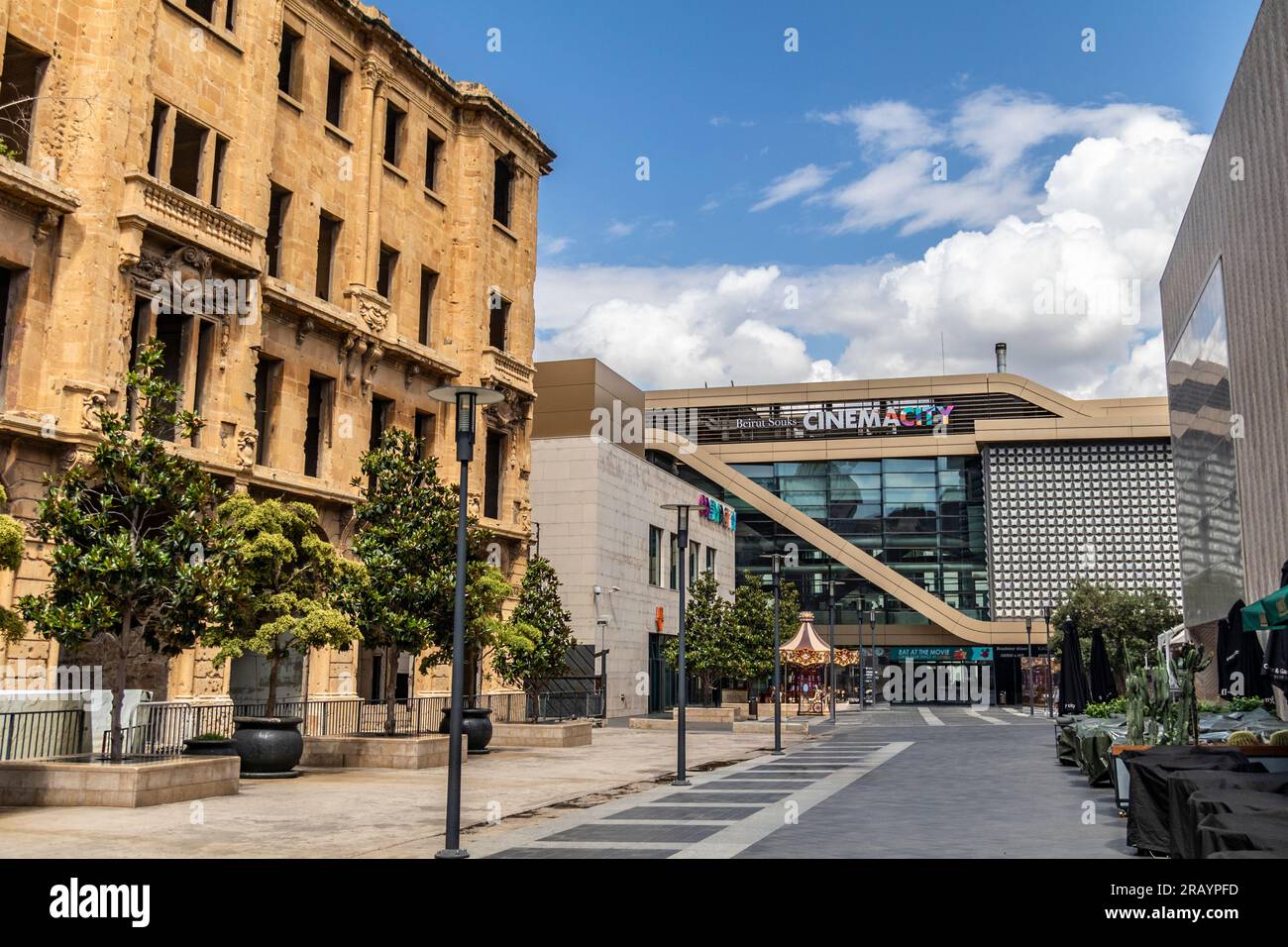 Beirut Souks, the only outdoor mall in the city Stock Photo