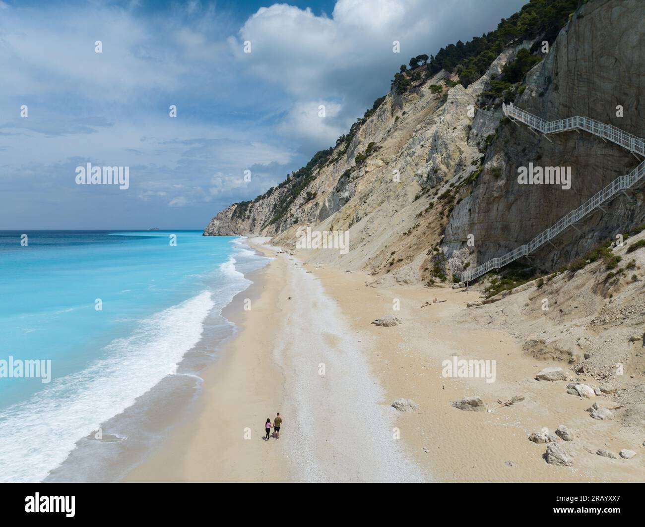 Egremni beach on the island of Lefkada in Greece Stock Photo