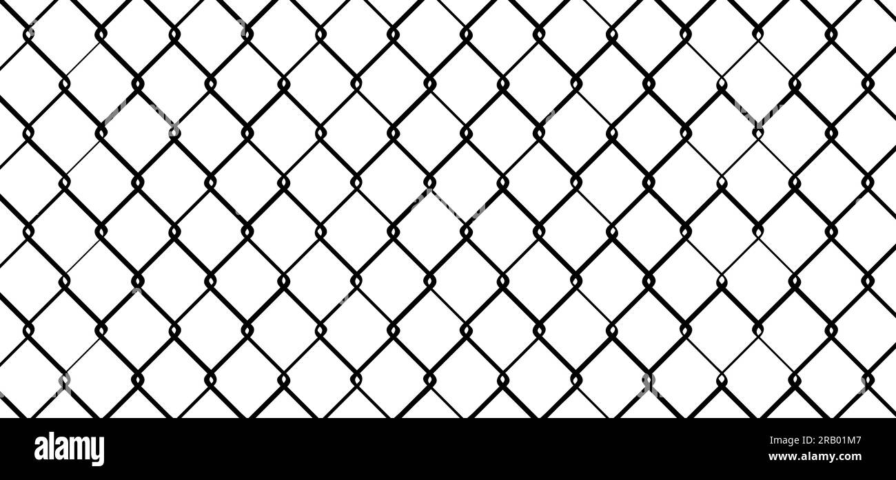 Steel wire chain. Chainlink fence. Safety fence pattern. Seamless chain ...