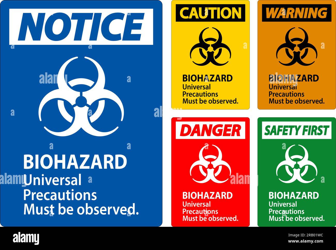 Biohazard Warning Label Biohazard Universal Precautions Must Be