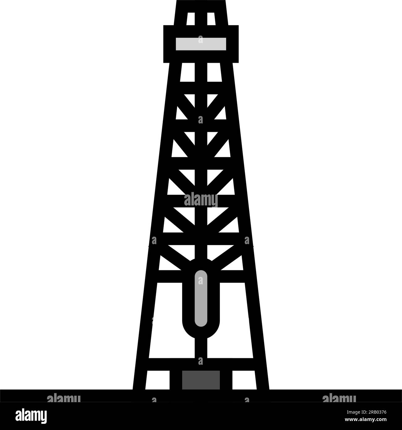 oil derrick petroleum engineer color icon vector illustration Stock