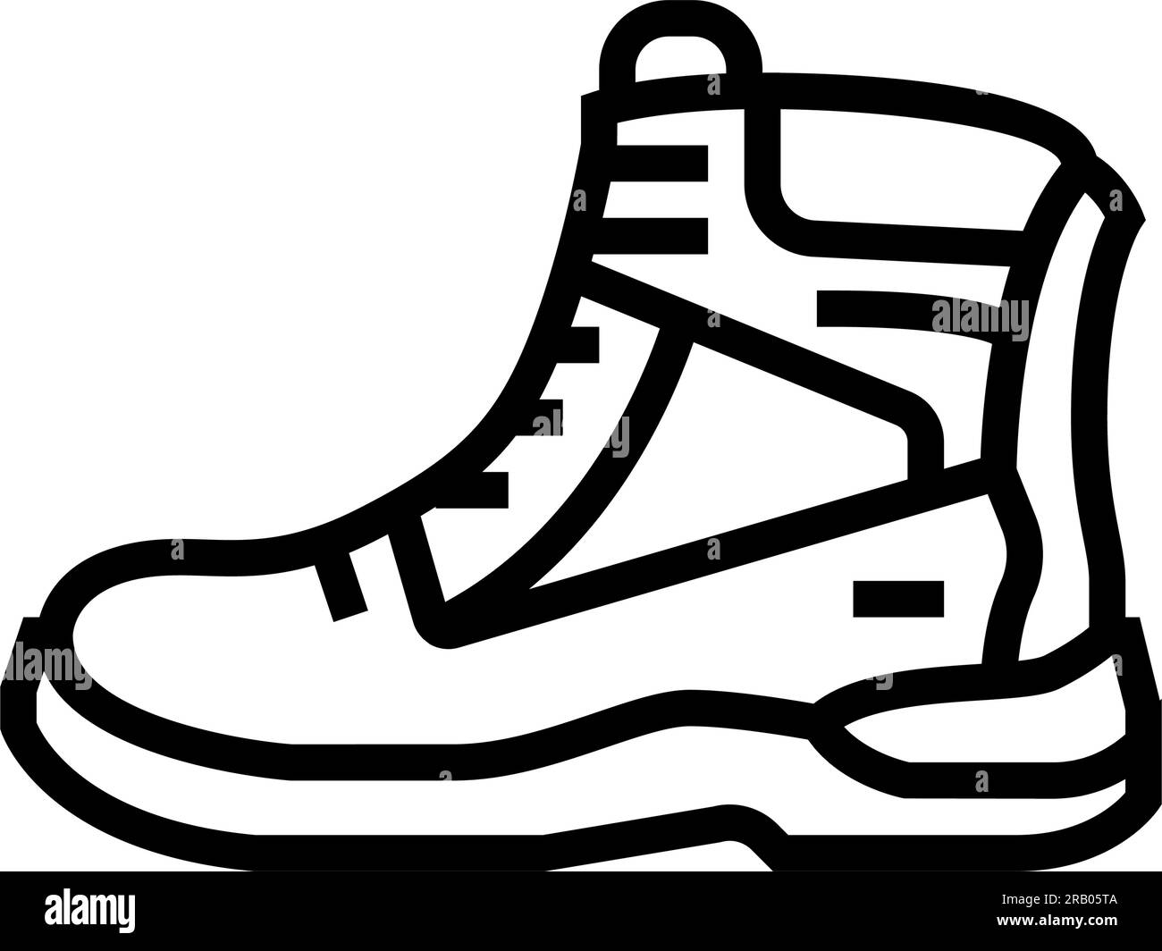 work boots civil engineer line icon vector illustration Stock Vector