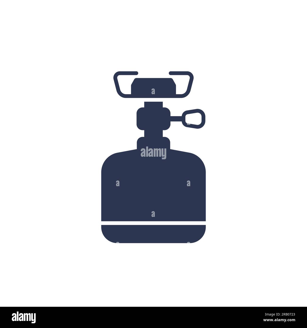 camping gas stove icon on white Stock Vector