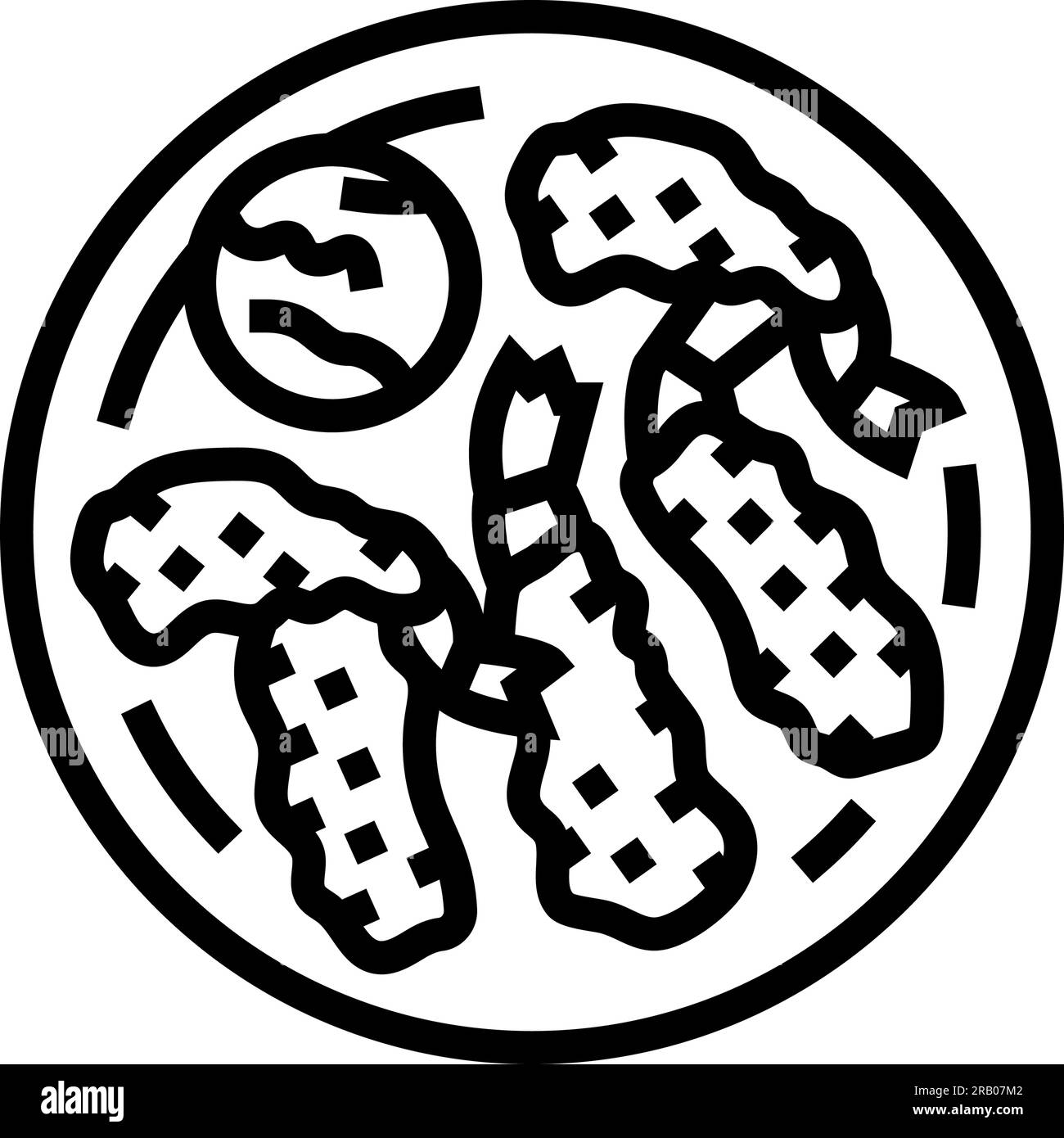 tempura shrimp japanese food line icon vector illustration Stock Vector