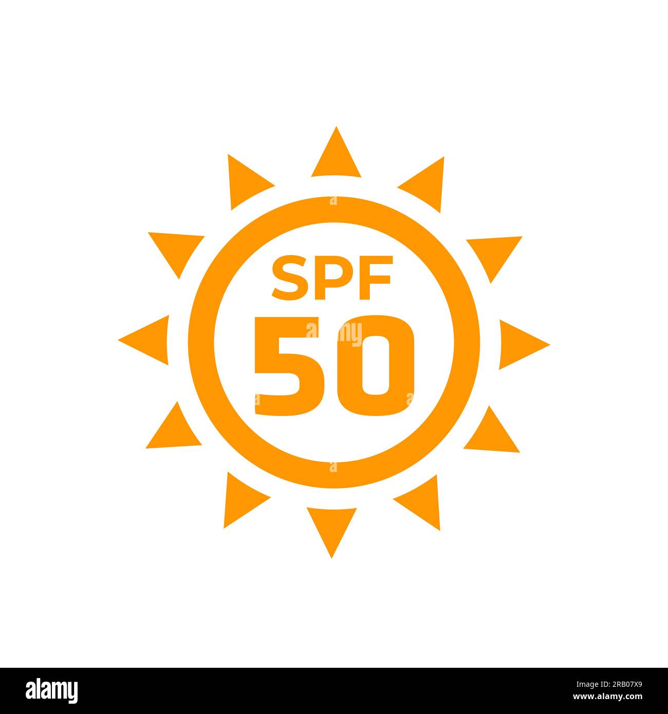 SPF 50 icon with a sun, UV protection Stock Vector Image & Art Alamy