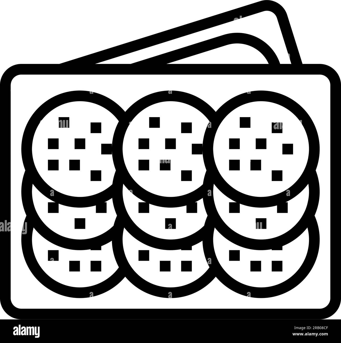 lunch box kids meal line icon vector illustration Stock Vector Image ...