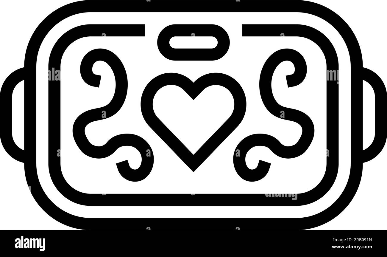 lunch box kids healthy line icon vector illustration Stock Vector Image ...
