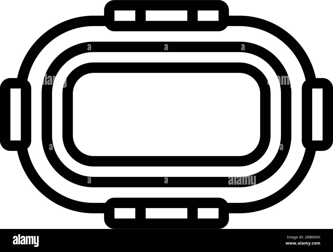 lunch box plastic healthy line icon vector illustration Stock Vector ...