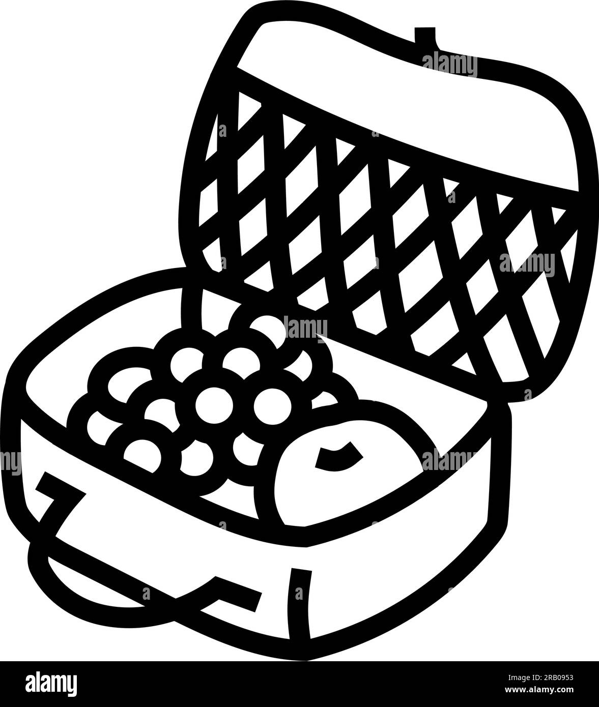 lunch box bag meal line icon vector illustration Stock Vector Image ...