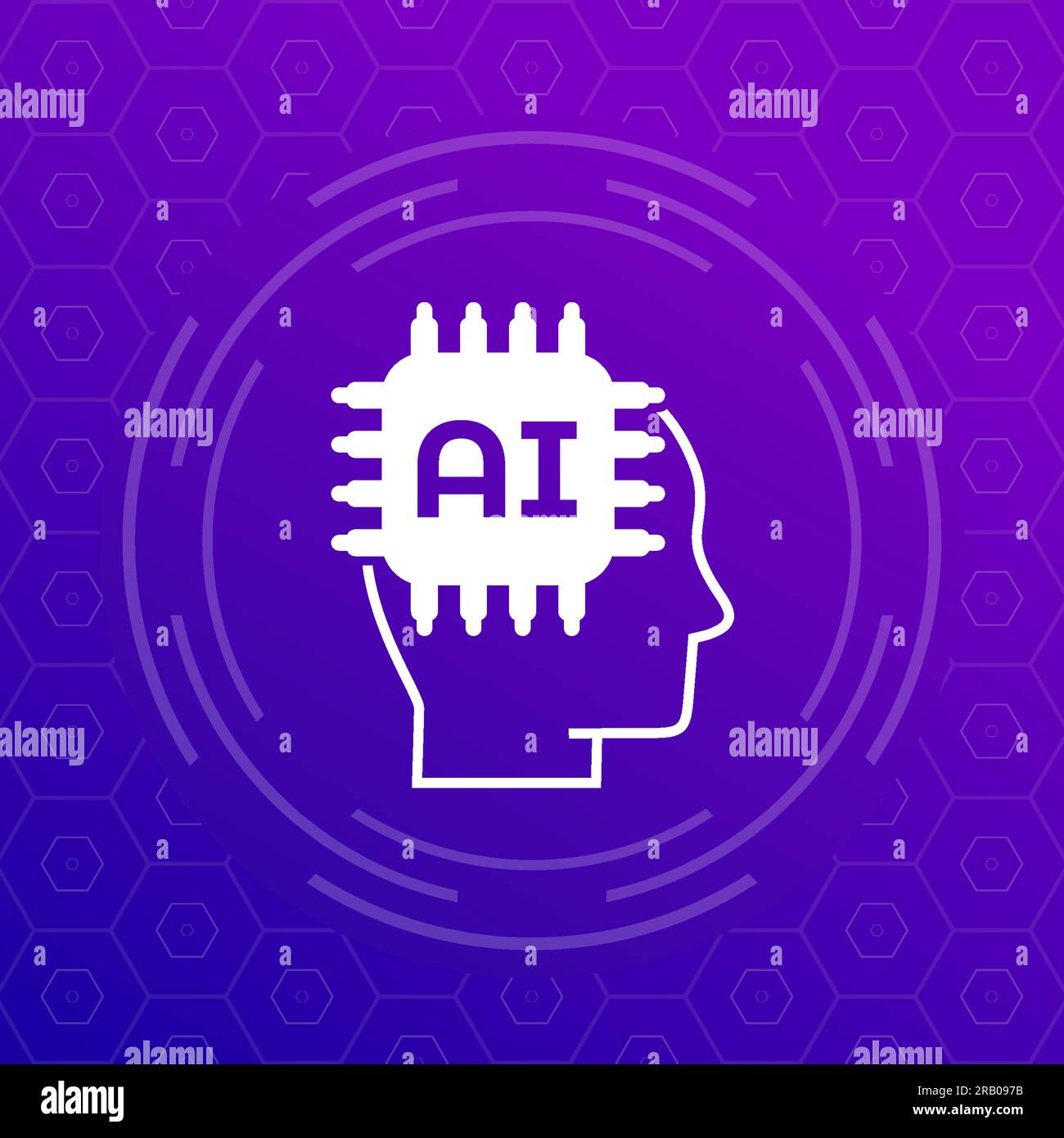 AI technology, Artificial Intelligence vector icon Stock Vector