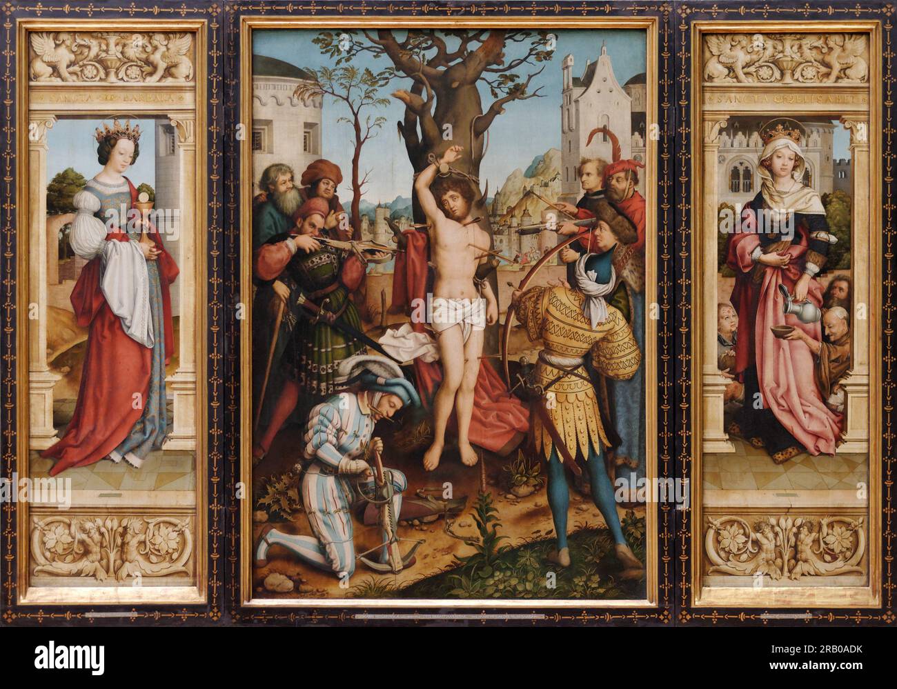 The Martyrdom of Saint Sebastian (Sebastiansaltar) 1516 by Hans Holbein ...