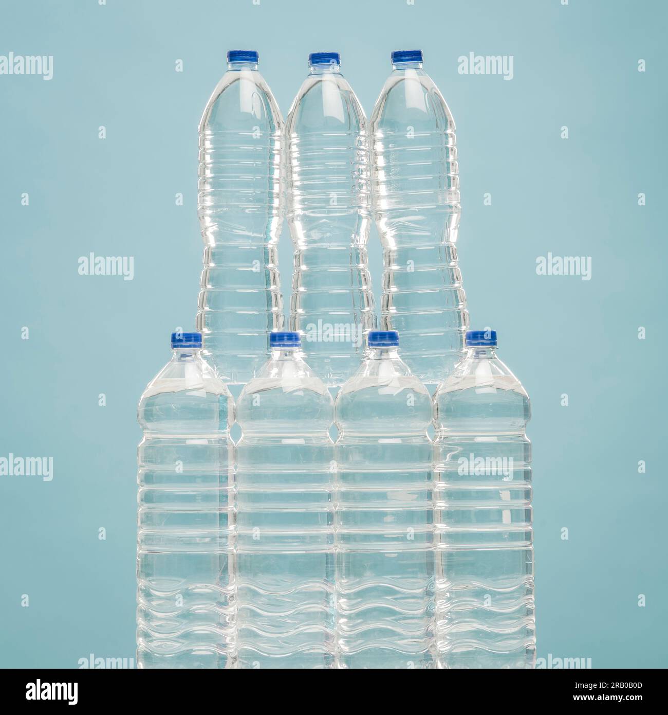 Bottles of drinking water in a stack Stock Photo - Alamy