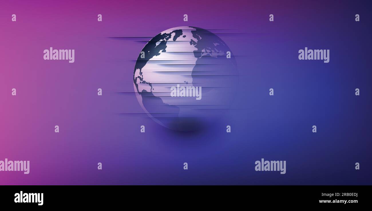 Environmental Damage - Abstract Earth Globe Design Vector Stock Vector