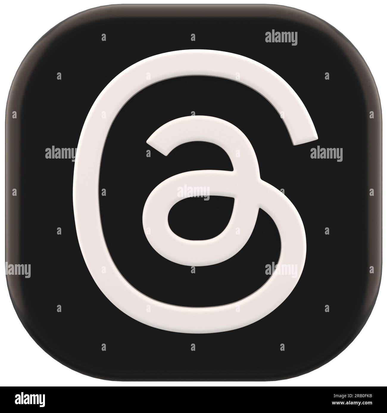 Valencia, Spain - July, 2023: Threads isolated logo app icon on white