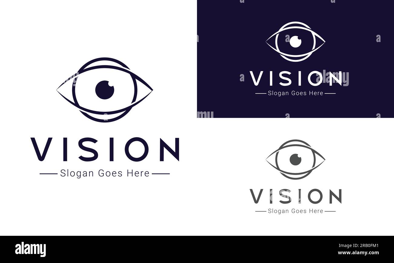 Vision Logo Design Eyesight Logotype Stock Vector