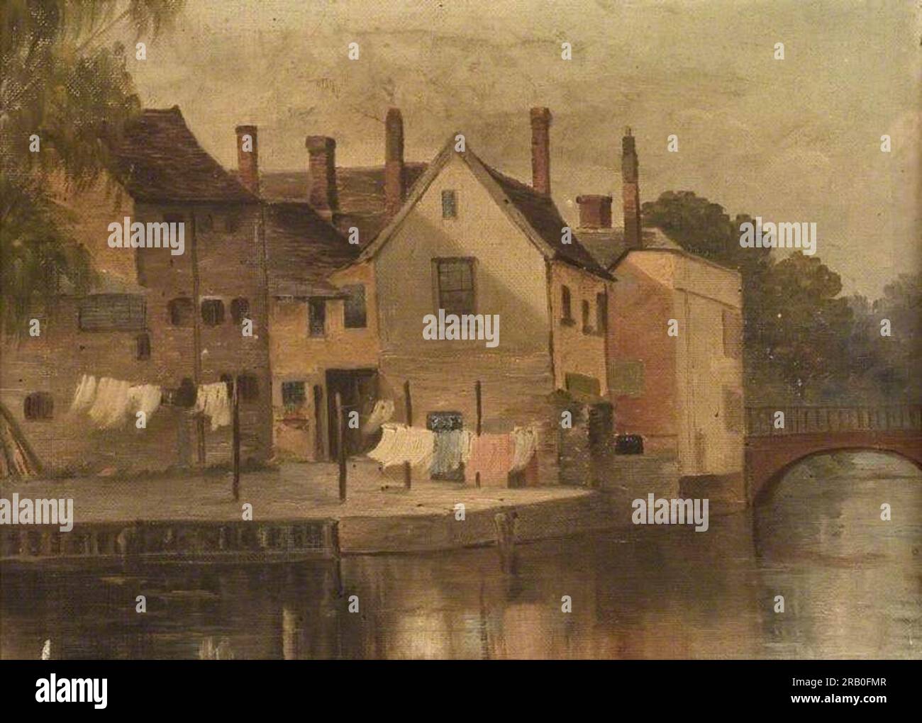 Fisher Lane by Great Bridge, Cambridge by Edward Robert Hughes Stock