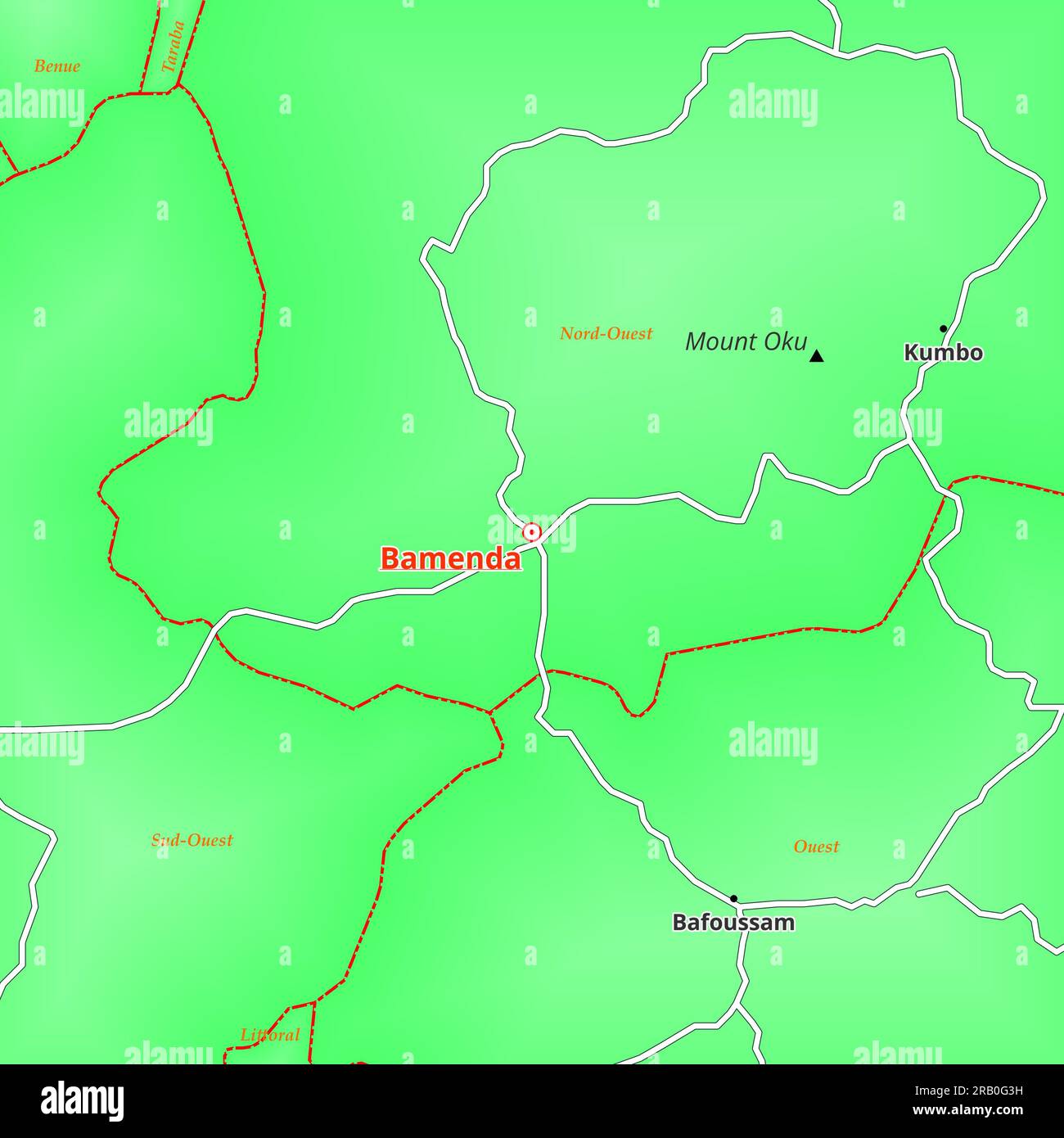 Map of Bamenda City in Cameroon Stock Photo - Alamy