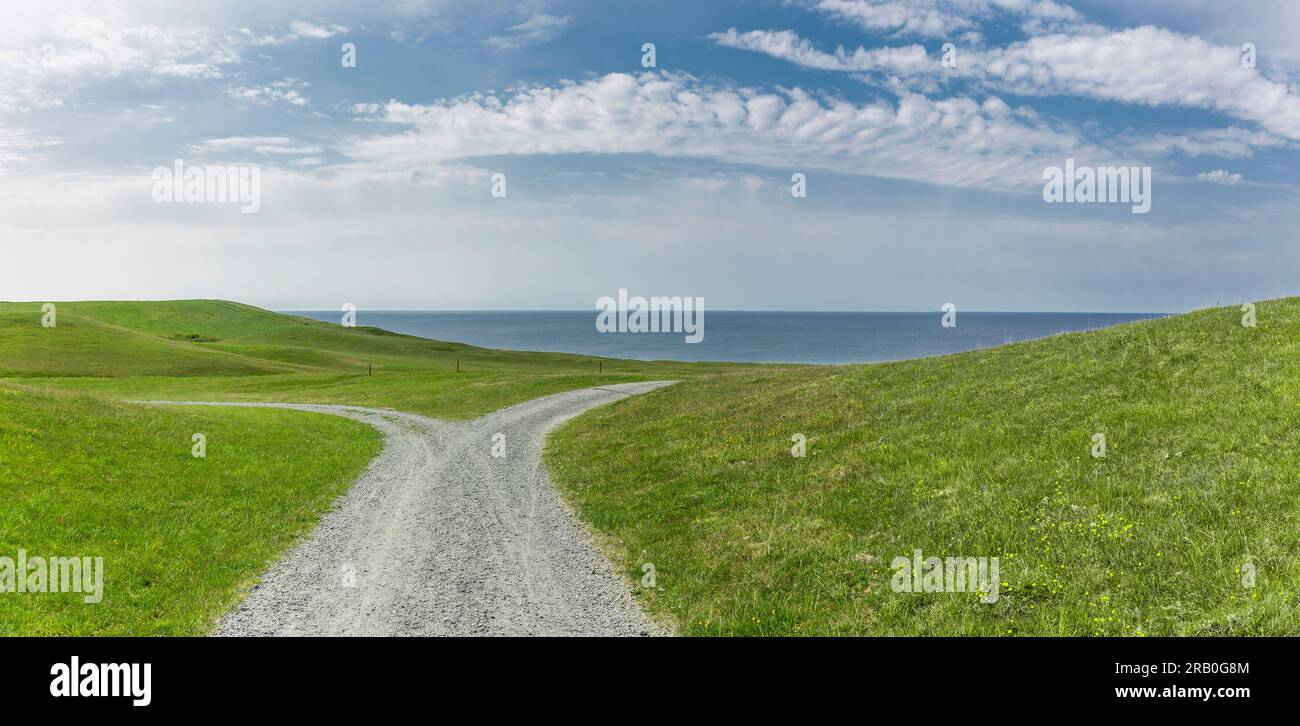 The way ahead through a hilly landscape hi-res stock photography and ...