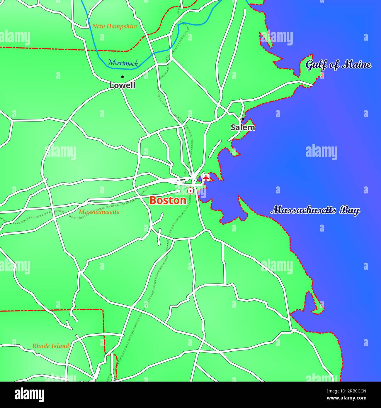 City of boston map hires stock photography and images Alamy